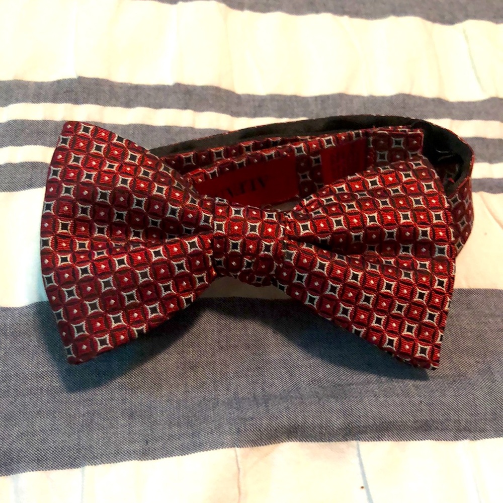 Alfani Red and Black Bow Tie
